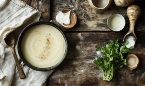 Суп-пюре з кореня селери та вершками